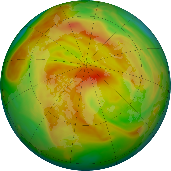 Arctic ozone map for 30 April 2007